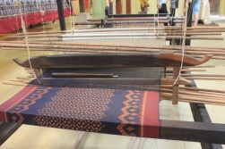 Silk scarves being weaved